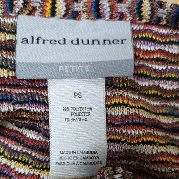 Alfred‎ Dunner Petite Small Multicolor Textured 3/4 Sleeve Top (Fits M) - Picture 4 of 7